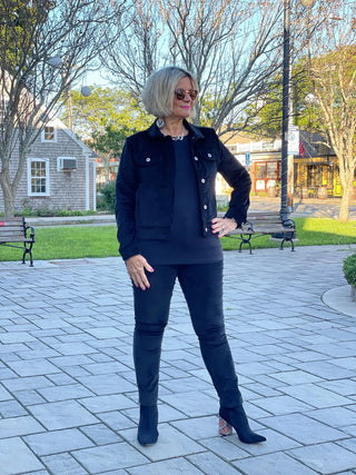 LULU-B BLACK VELOUR PANTS LULU-B