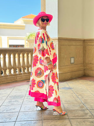 TROPICAL SEASHELL PALAZZO CATHYS RESORTWEAR