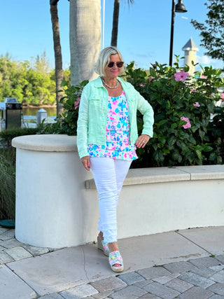 PINK PETALS CHA CHA TANK LULU-B