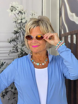 LULU-B CLEAR PERRI FULL ZIPPER JACKET LULU-B