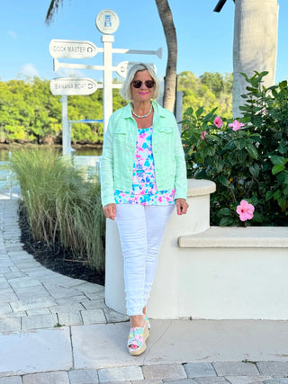 PINK PETALS CHA CHA TANK LULU-B