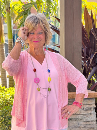 CLEAR PINK MESH WRAP LULU-B