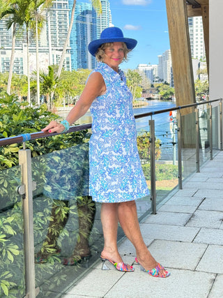 LULU B CORAL BREEZE RUFFLE DRESS LULU-B