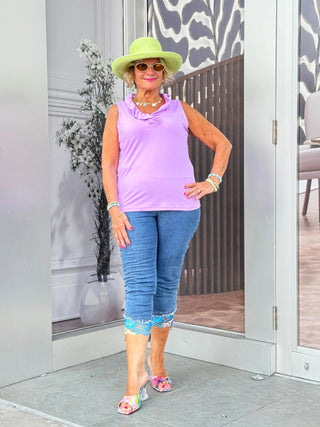 LILAC SLEEVELESS RUFFLE LULU-B