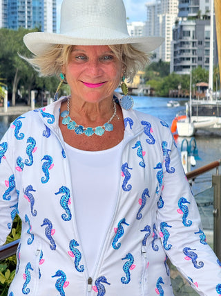 LULU B SHORELINE CHARM FULL ZIPPER JACKET LULU-B