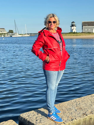 Women's New Englander® Rain Jacket RED Cathys Place