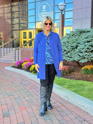 LULU-B SAPPHIRE CASHMERE CARDIGAN LULU-B