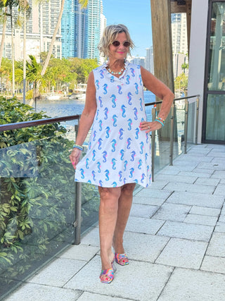 LULU B SHORELINE CHARM RUFFLE DRESS LULU-B