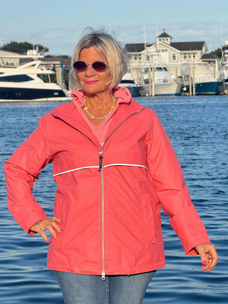 Women's New Englander® Rain Jacket Peach Cathys Place