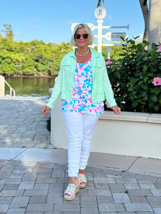 PINK PETALS CHA CHA TANK LULU-B