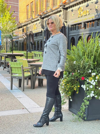 Two-Tone Tunic with Sheer Hem Cathys Place