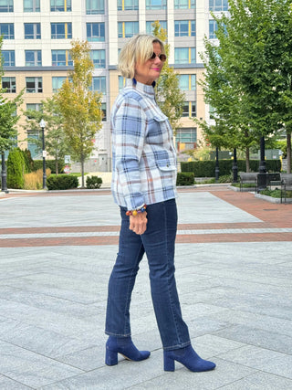 Cozy Plaid Full zipper jacket Cathys Place