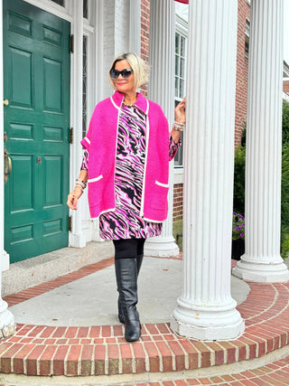 LULU-B SIZZLE PINK SLEEVE DRESS LULU-B