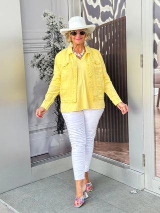 KEY WEST LINEN YELLOW JACKET LULU-B