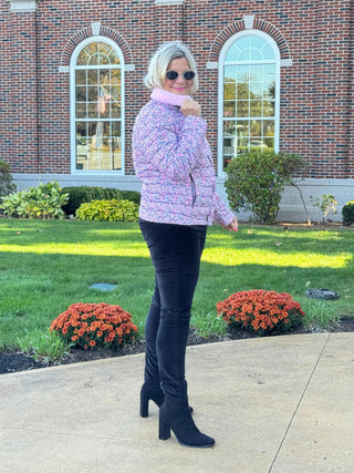 LULU-B PINK AUBREY FAUX FUR JACKET LULU-B