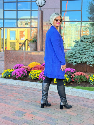 LULU-B ROUGED SAPPHIRE ROUGED CARDIGAN LULU-B