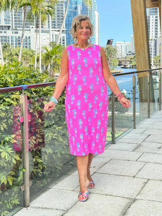 LULU B SEAHORSE BAY MIDI SHIFT MAXI DRESS LULU-B