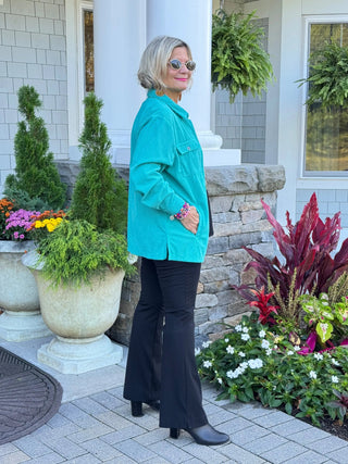 TEAL CORDUROY JACKET Cathys Place