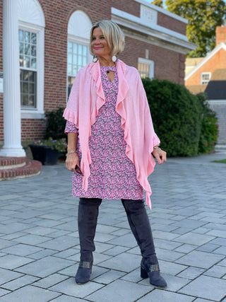 AUBREY PINK KEYHOLE DRESS LULU-B