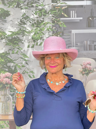 NAVY 3/25 RUFFLE TOP LULU-B