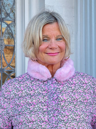 LULU-B PINK AUBREY FAUX FUR JACKET LULU-B