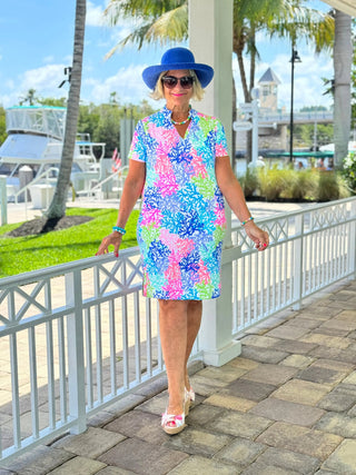 SALINA REEF SHORT SLEEVE DRESS LULU-B