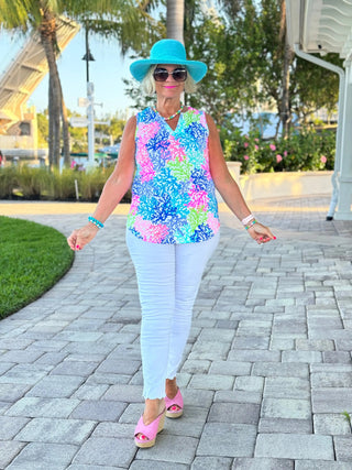 SALINA REEF SLEEVELESS V NECK LULU-B