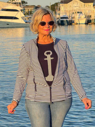 NAVY ANCHOR SWEATER LULU-B