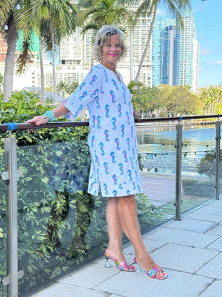 LULU B SHORELINE CHARM NOTCH SLEEVE DRESS LULU-B