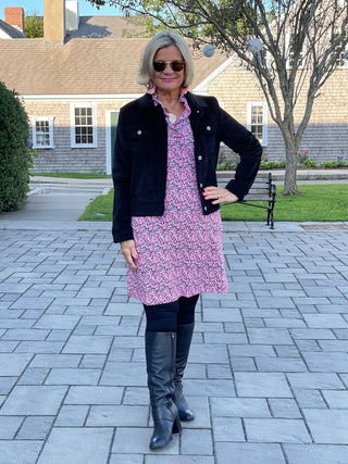 AUBREY PINK RUFFLE SLEEVE DRESS LULU-B