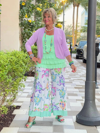 TROPICAL TURTLE PALAZZO CATHYS RESORTWEAR