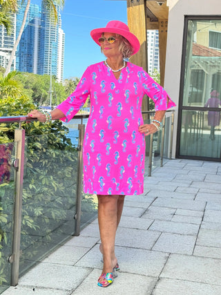 LULU B SEAHORSE BAY NOTCH SLEEVE DRESS LULU-B