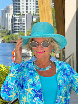 LULU B STARFISH SPLASH FULL ZIPPER JACKET LULU-B