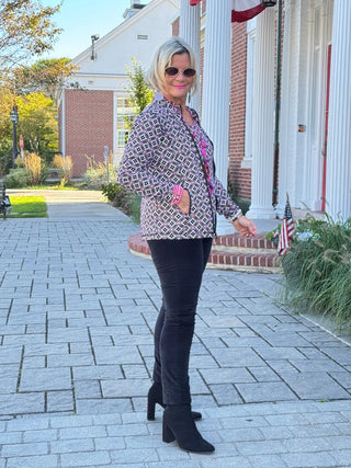 Lulu B Harbor Diamond Full Zipper Jacket LULU-B