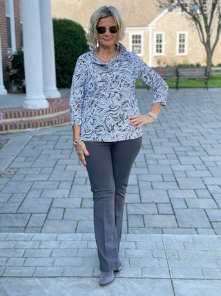 ELEGANT EXPRESSIONS RUFFLE TOP LULU-B