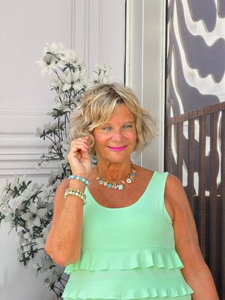 CLEAR LIME CHA CHA TANK LULU-B