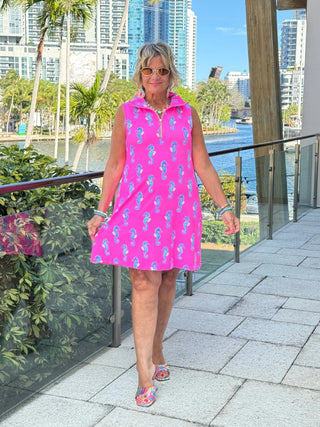 LULU B SEAHORSE BAY ZIPPER SWING DRESS LULU-B