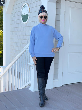 MOCK NECK CLEAR PERI TOP LULU-B