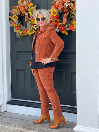 LULU-B COPPER VELOUR PANTS LULU-B