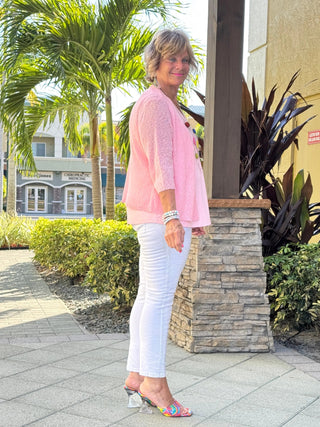 CLEAR PINK MESH WRAP LULU-B