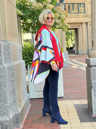 Red fashion Travel Reversible Rain Cape Cathys Place
