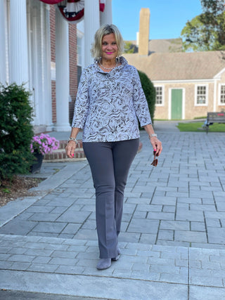 ELEGANT EXPRESSIONS RUFFLE TOP LULU-B