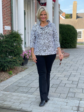 ELEGANT EXPRESSIONS RUFFLE TOP LULU-B
