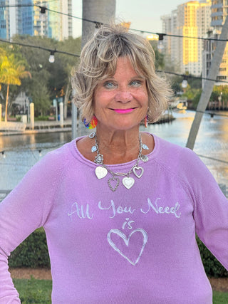 LULU-B LILAC ALL YOU NEED CEW NECK SWEATER LULU-B