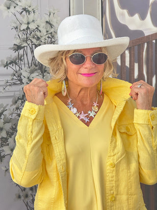 KEY WEST LINEN YELLOW JACKET LULU-B