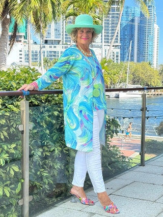 COLOR SPLASH CARDIGAN - BOUNTIFUL ETHYL JEANS