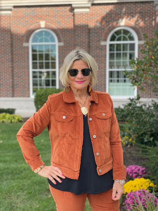 LULU-B  COPPER VELOUR JACKET LULU-B