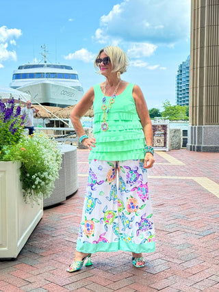 TROPICAL TURTLE PALAZZO CATHYS RESORTWEAR