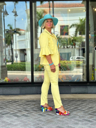 Ethyl The End Yellow Game Pant - Gloss ETHYL JEANS