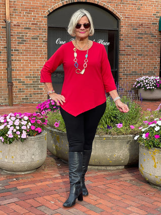 LULU-CRIMSON ASYMMETRIC TOP LULU-B